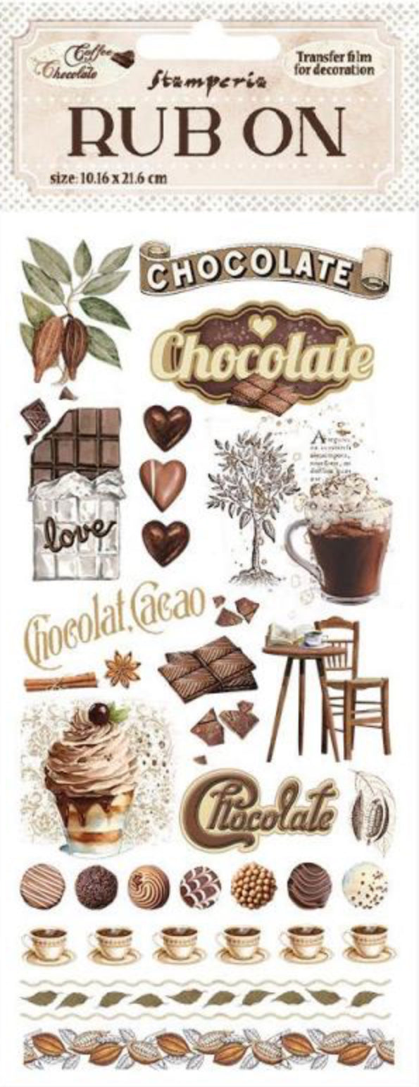 Stamperia Coffee and Chocolate Elements Rub-On